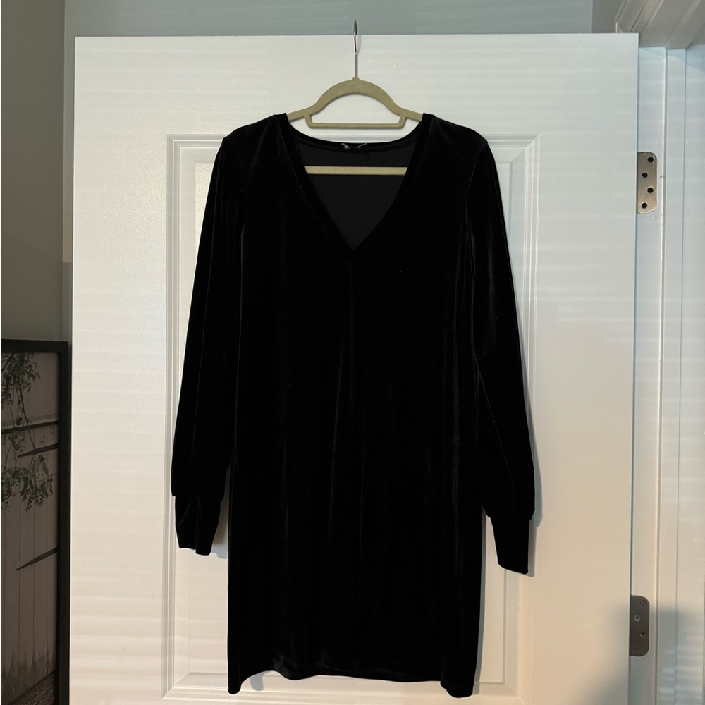 1-State Velvet Bubble Sleeve Mini Dress